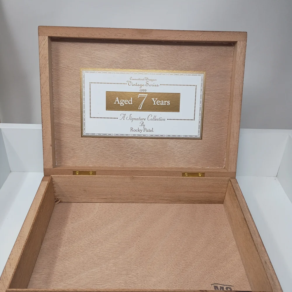 Red and Black Cigar Box with Gold Logo
